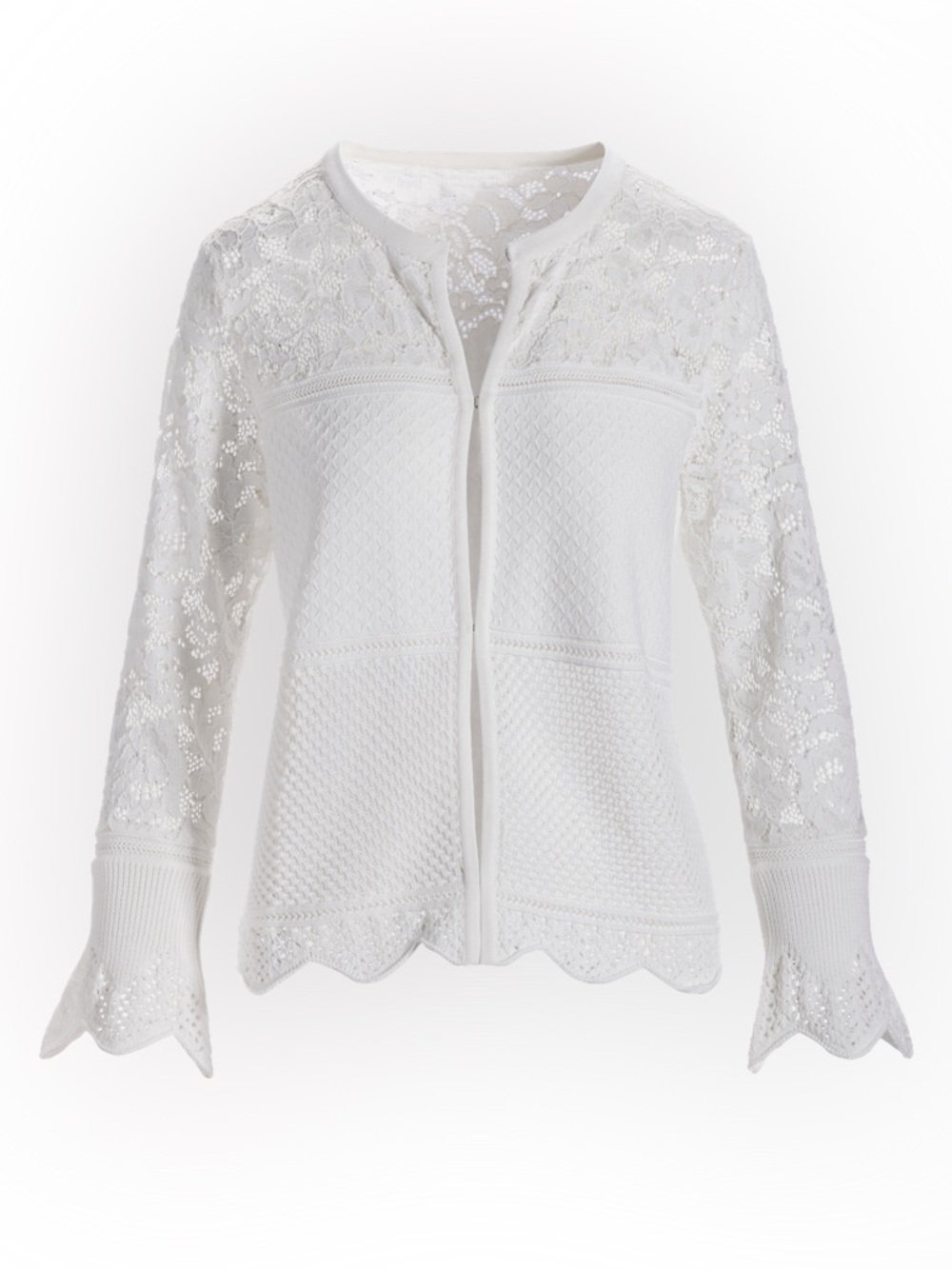 NWT Boston Proper Lace Sweater Cardigan Size XS